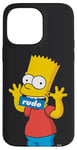 Coque pour iPhone 14 Pro Max The Simpsons Bart Simpson Bouche grossière Noir