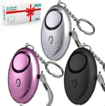 Personal Alarm for Women, Reusable Police Approved 140DB Black/Silver/Purple 