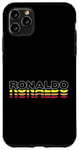 Coque pour iPhone 11 Pro Max Ronaldo Prénom amusant vintage coucher de soleil Ronaldo