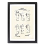 Big Box Art Toilet Roll Patent Framed Wall Art Picture Print Ready to Hang, Black A2 (62 x 45 cm)