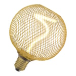 LED-pære E27 Filament Spiral Globe Gull 170lm DIM 3,5W/818