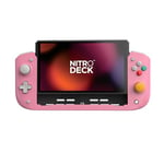 CRKD Nitro Deck - Professional Handheld Controller Deck with Zero Stick Drift for Nintendo Switch and Switch OLED (Retro Pink - Nostalgia Collection)