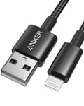 Anker iPhone Charger Cable, 3.3 ft, 331, Premium Nylon USB-A to 3.3ft, Black