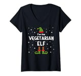 Womens I'm The Vegetarian Elf Christmas V-Neck T-Shirt