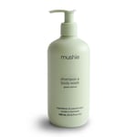 Mushie Baby Shampoo &  Body Wash Green Lemon Cosmos 400 ml, Light Green