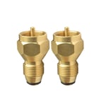 2Pcs Adapters Brass Gas Quick Connect Propane Adapter Fittings
