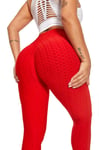 ADICOM TIK Tok Leggings, Women Butt Lifting Yoga Pants,High Waisted Sweatpants Workout Tummy Control Tights Red L