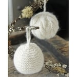 Let it Snow by DROPS Design - Julekuler Julepynt Strikkeoppskrift 8 cm - Let it Snow by DROPS Design