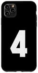 iPhone 11 Pro Max #4 Jersey Varsity Uniform Number Sport Case