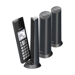 Panasonic KX-TGK223EM Designer Cordless Phone, Trio Handset with Answer Machine