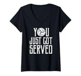 Womens Volleyball Player- You Just Got Served V-Neck T-Shirt