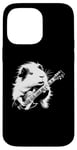 Coque pour iPhone 14 Pro Max Cochon d'Inde jouant de la guitare électrique Rock Star Guitarist