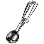 Paderno 41473-31 Ice Cream Scoop Polyvalent et Polyvalent, portionneur de crème glacée, pour crème glacée Artisanale ou Industrielle, diamètre 30 mm, Argent