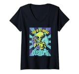 Womens This Is My Human Costume Design Funny Alien Custome V-Neck T-Shirt