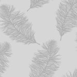 Holden Decor Fawning Feather Grey Silver Metallic Shimmer Wallpaper Feature Wall