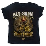 Five Finger Death Punch Kids Muscle T Shirt Get Some Band Logo Official Black XL