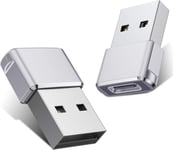 Adaptateur Usb Vers Usb C 2 Pack,Type C Femelle Usb A Mâle Convertir Chargeur Pour Iphone 16 15 14 13 12 Pro Max Se,Ipad 10 Air 4 5 Mini 6,Iwatch 8 9,Samsung Galaxy S24 S23 S22,Z Flip Fold.[G1305]