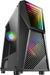 Mc777, Boîtier De Jeu Pc, Infinity Mirror Argb, Verre Trempé, 2X Fan Chroma Argb, Noir[PCZ230589]