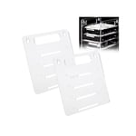 Clear Acrylic 4 Layer Hard Disk Drive Rack Desktop Computer 3.5in HDD Cage Tray