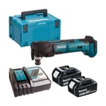 Makita DTM51Z 18v Li-Ion Multi-Tool LXT with 2 x 5ah Batteries, Charger & Case