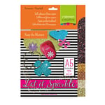 Florence Papier Pailleté Autocollant - A5 - Tons de Terre - 5 Feuilles - 160 g/m² - Papier Cartonné Couleur Auto-Adhésif pour Scrapbooking, Cartes et Invitations