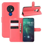 Nokia 6.2/7.2      Pu Wallet Case    [Red]