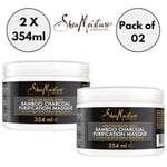 Shea Moisture African Black Soap Bamboo Charcoal Purification Masque Pack of 2