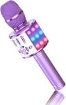 Karaoké Microphone Pour Enfants Karaoké Bluetooth Sing Microphone 4 En 1 Sans Fil Effet Microphone Musique Karaoké Machine À Chanter Pour La Maison Party (Violet Clair)[X62]