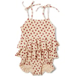 Konges Sløjd Manuca frill swimsuit – poppyflower red - 2år