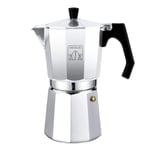 Cecotec Cafetière italienne Mokclassic 900 Shiny. Cafetière en aluminium, 9 tasses à café, joint en silicone, poignée ergonomique