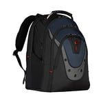 WENGER Ibex Sac à Dos pour Ordinateur Portable 17 Pouces, Tablette Tactile 10 Pouces, 23 l, Femmes Hommes, Affaires Uni École Voyages, Noir/Bleu, 600638