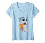 Disney Bambi and Thumper With Butterflies T-Shirt avec Col en V