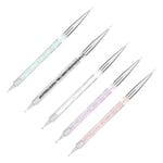 5PCS Double Heads Crystal Dotting Tools Painting Dot Pen Nail Art Paint Set