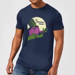 T-Shirt Homme The Wolfman Rétro - Universal Monsters - Bleu Marine - L