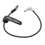 Alvin's Cables Z CAM E2 S6 F6 F8 Rotatable 2 Pin Male Right Angle to Lock DC Power Cable for Atomos Shinobi Ninja V OSEE G7 Monitor Adjustable 90 Degrees 2 Pin Male Cord