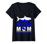 Womens Irritable Bowel Syndrome IBS Awareness Proud Mom Dolphin V-Neck T-Shirt