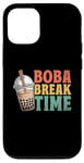 Coque pour iPhone 12/12 Pro Boba Break Time Thé au lait Bubble Tea Boba Pearl Lover