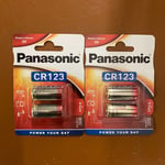 4 x PANASONIC CR123A 3V LITHIUM PHOTO BATTERY 123 CR123 DL123 CR17345 CAMERA