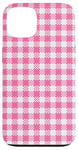 Coque pour iPhone 13 Nappe simple rose à motif sans couture