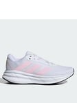 adidas Galaxy 7 Running Shoes, White/Pink, Size 5, Women