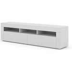 Salone Srl - Meuble tv mural et sur pied moreno 160 blanc mat