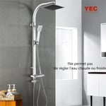 Colonne de douche YEC en aluminium avec inverseur - Convient pour Douche - Matière Métal - Aluminium