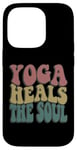 Coque pour iPhone 14 Pro Yoga Heals The Soul Inspirational Wellness