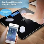 Bathroom Weighing Scales Smart Bluetooth Android & Apple Compatible Black Scale