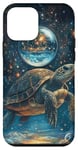 Coque pour iPhone 12 mini Carte de tarot tortue galaxie art mystique