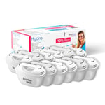 Hydro Pure+ Pack filtres à eau Cartouches filtrantes compatibles avec les pichets Brita Maxtra/Maxtra+/PerfectFit/Basics qui réduisent le calcaire et le chlore. INCLUT UN ADAPTATEUR