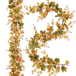 Lot de 2 guirlandes de Feuilles d'érable d'automne – 2 m/pièce – Guirlande de Feuillage d'automne Artificiel pour la Maison, Mariage, Halloween, fête de Thanksgiving