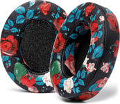 Coussinets pour Beats Studio 2 & 3 (B0501,B0500) avec et sans Fil par Cushions|Ne Convient Pas à Beats Solo|Cuir PU Souple,Mousse améliorée et adhésif Plus résistant|Black Floral