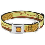 Collier pour Chien Boucle de ceinture de sécurité Toy Story Woody Bounding Cowboy Jaune Rouge Marron 38,1 à 66,3 cm de Large