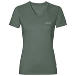 Jack Wolfskin Women's Crosstrail T T-Shirt, Hedge Green, XS